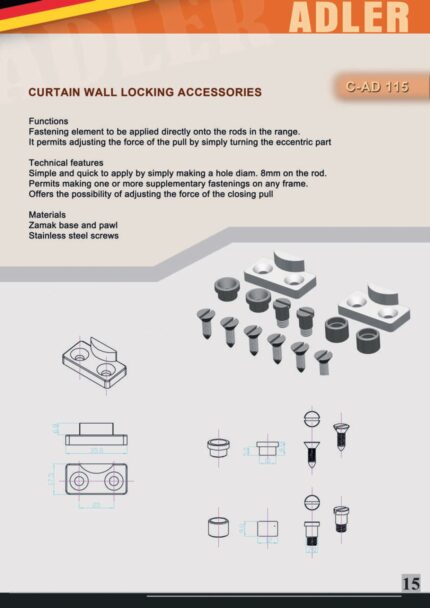 CURTAIN WALL LOCKING ACCESSORIES C-AD 115